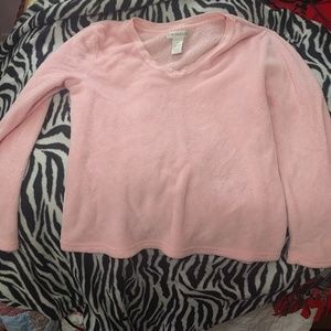 Pink fluffy pajama top